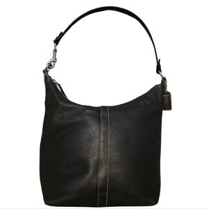 Vintage Coach Black Leather Mini Hobo Shoulder Bag 9365 Y2K
